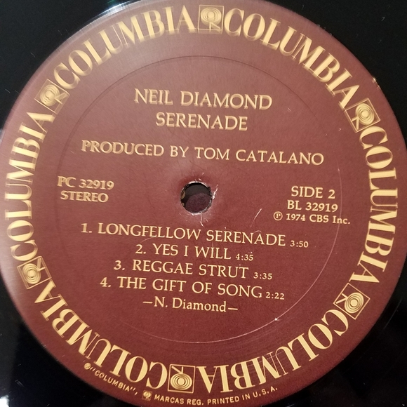 1974 Neil Diamond "Serenade" Vinyl Record - Picture 8 of 8